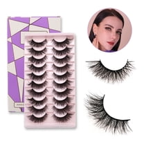 False Eyelashes Natural Look 10 Pairs Reusable Adhesive Eyelashes