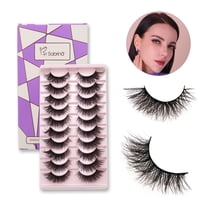False Eyelashes Natural Look 10 Pairs Reusable Adhesive Eyelashes