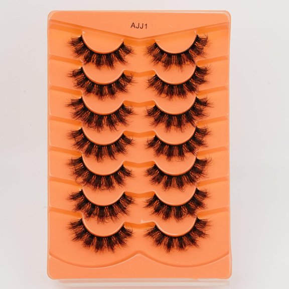 False Eyelashes Natural Look 10mm Short Very Small False Lashes Wispy with 0.10mm Thin Band Every Day Naturales Fake Eye Lash Strips 10 Pairs Pack(FR105)