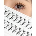 thumbnail image 1 of False Eyelashes Natural Look 10mm Short Very Small False Lashes Wispy with 0.10mm Thin Band Every Day Naturales Fake Eye Lash Strips 10 Pairs Pack(FR105), 1 of 11