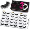 thumbnail image 1 of False Eyelashes Natural look Cat Eye Lashes Wispy Strips 3D Mink Lashes,15 Pairs 5 Styles Fake Eyelashes Faux Volume Curly Full,Thin Lash Band Soft Comfortable Lightweight Lash Pack, 1 of 6