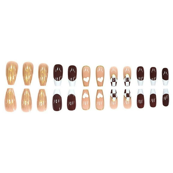 False Fake Nails Full Nail tips acrylic artificial nails art with US glue V8R5