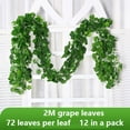 thumbnail image 1 of False Leaf Suspended Ceiling The Garden Outstanding Results Window Decoration Decoration False Vine Realistic Foliage Grape Leaves 2m 12PCS, 1 of 2