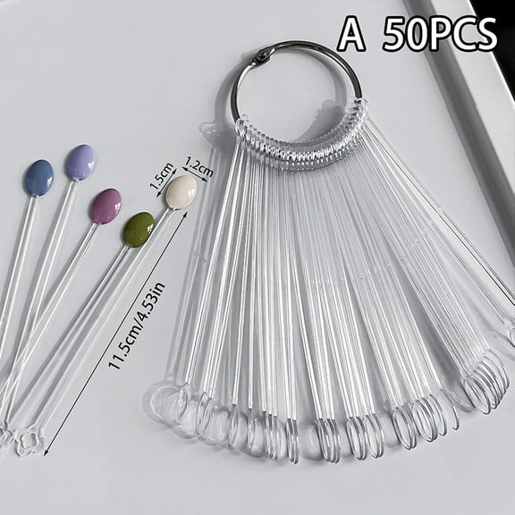 False Nail Art Color Card Display Stand Gel Polish Template Fan Shape Nail Art Tips Sample Stand Nail Polish Practice Palette