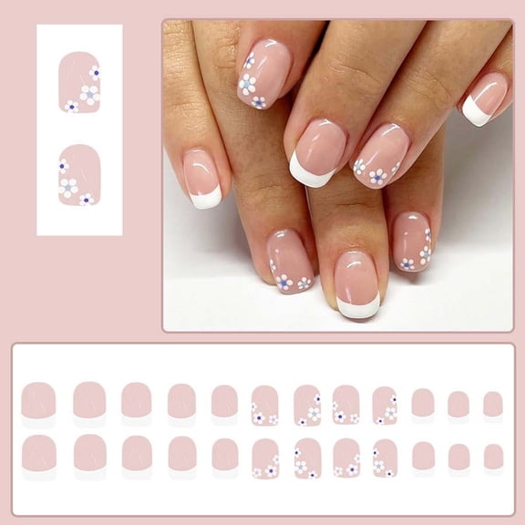 False nail Bright Bursts With Gentle Shiny Water Pipe Manicure Nail Art Wearable Nails 24PSC