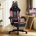 thumbnail image 1 of Falvinoryn Cute Gaming Chair, Ergonomic Computer Chair with Cat Ears for Girl, Lumbar Support and Headrest, Reclining Game Chair with Footrest. Black, 1 of 8