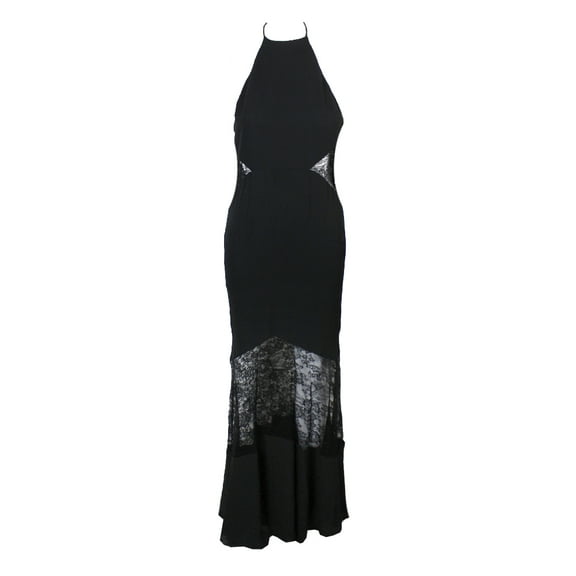 Fame And Partners Womens Black Sleeveless Lace Maxi Dress 12