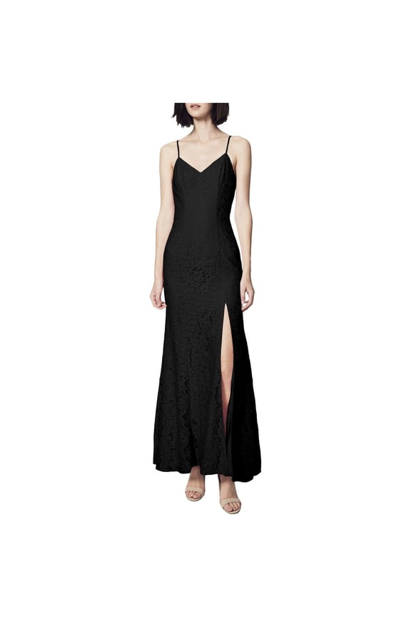 Fame And Partners Womens Lace Sheath Evening Dress