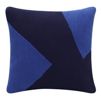 Fame Modern Glam Colorblock Handmade Decorative Throw Pillow, Cobalt Blue/Navy, 20" x 20", Count per Pack 1