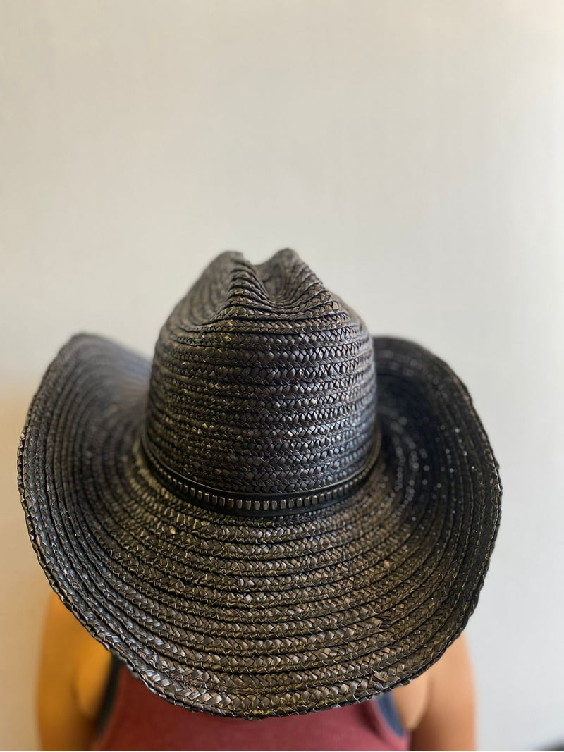 Fame Straw Cowboy Hat by Free People, Black, One Size  display picture 1