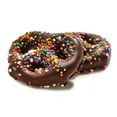 thumbnail image 1 of Fames Chocolates Sprinkled Pretzel – Kosher Certified, Dairy-Free, Chocolate-Covered Pretzel, 1 of 3