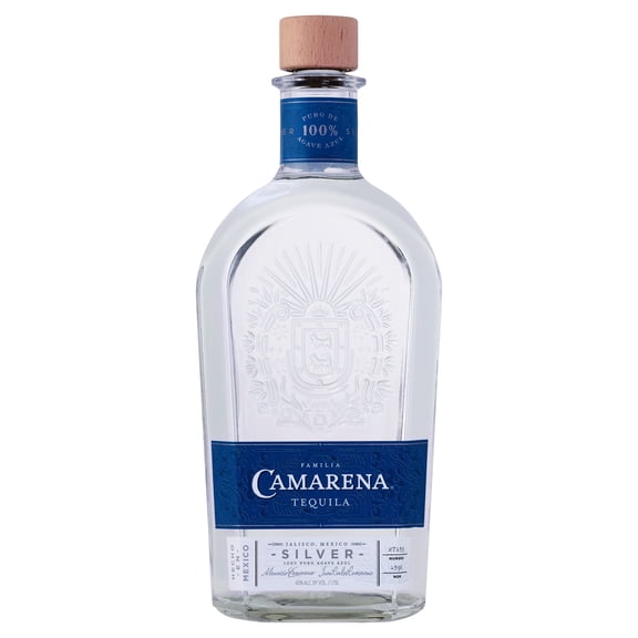 Familia Camarena Silver Tequila, 1.75 L Glass Bottle, 40% ABV, 80 Proof
