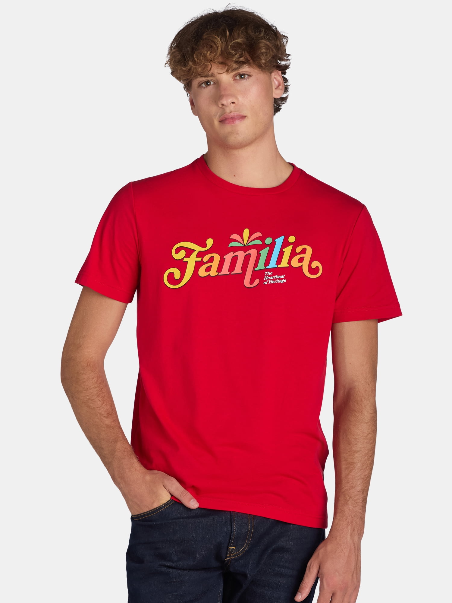 Familia Men's Graphic Tee with Short Sleeves, Sizes S-3XL