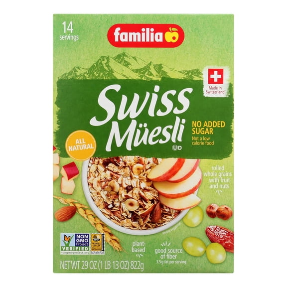 Familia Muesli No Sugar Added 29 oz (Pack of 6)