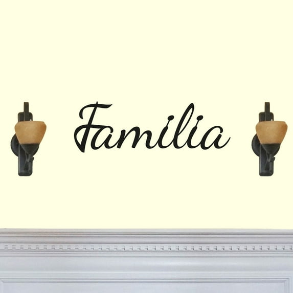 Familia Spanish Family Word Art Laser Cut Solid Steel Decorative Home Accent Wall Sign Hanging