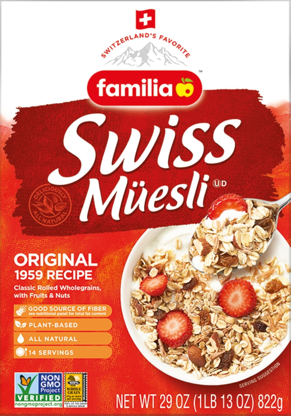 Familia Swiss Muesli Cereal NG01 29oz Original Recipe Familia Muesli