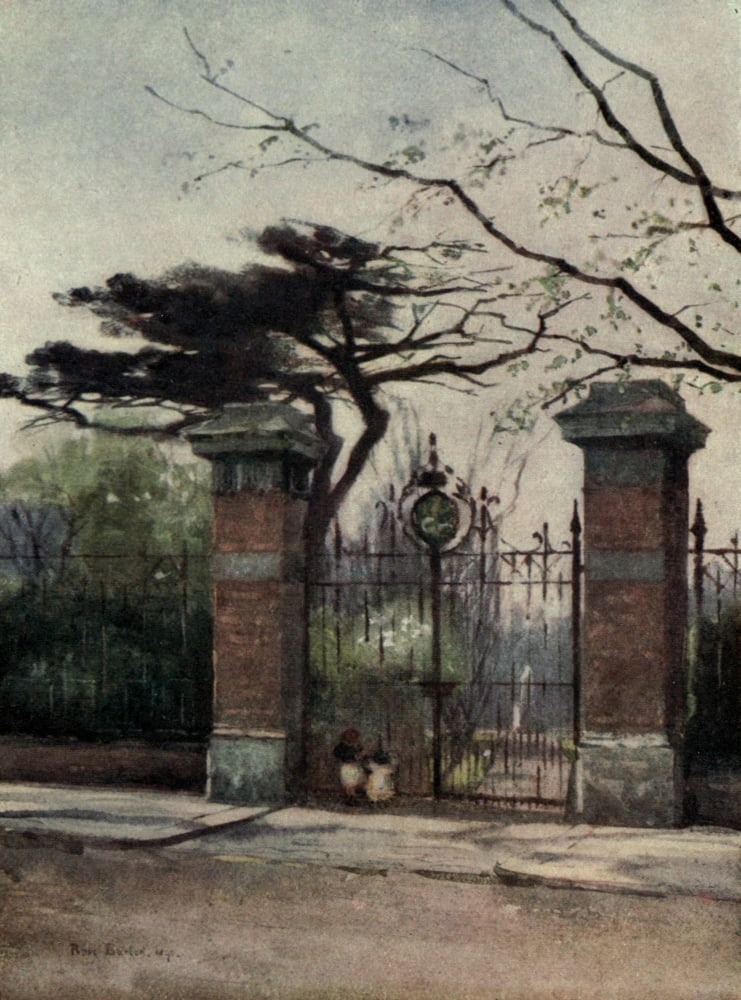 Familiar London 1904 Apothecaries Garden Chelsea Canvas Art - Rose Barton (18 x 24)