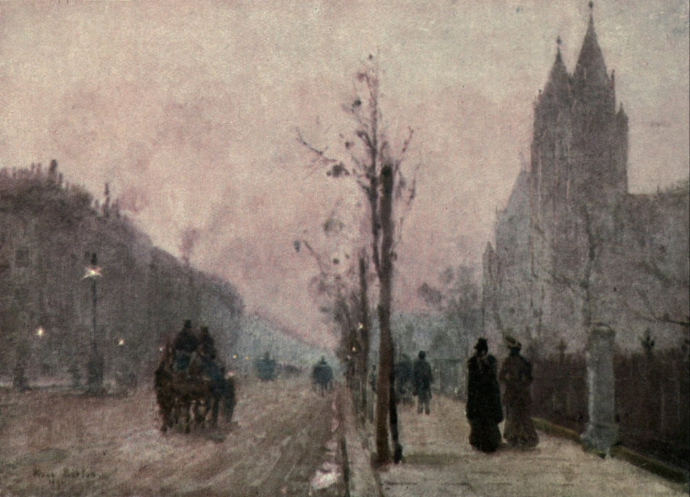 Familiar London 1904 Cromwell Road Canvas Art - Rose Barton (18 x 24)