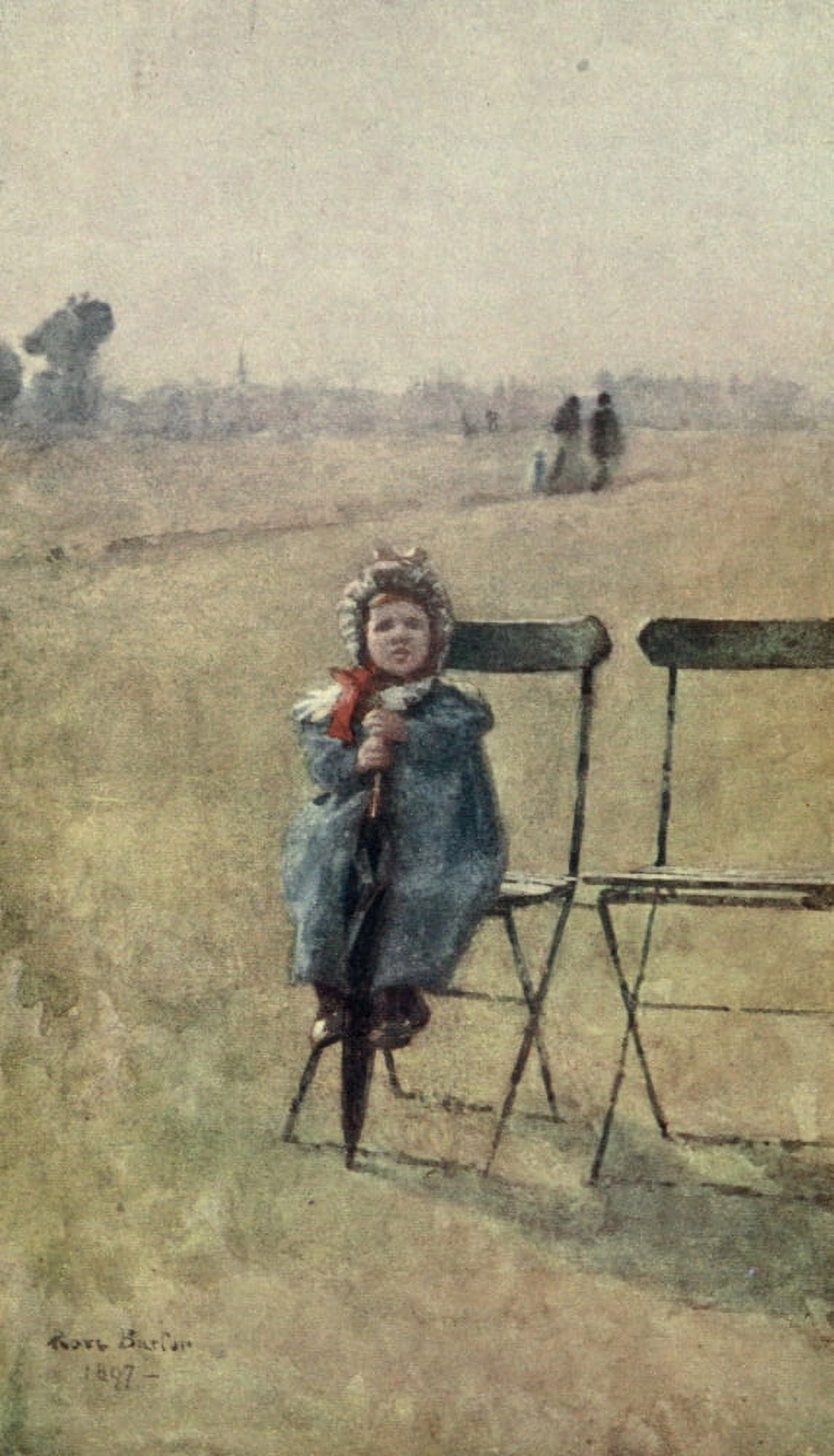 Familiar London 1904 Lady in Waiting Canvas Art - Rose Barton (24 x 36)