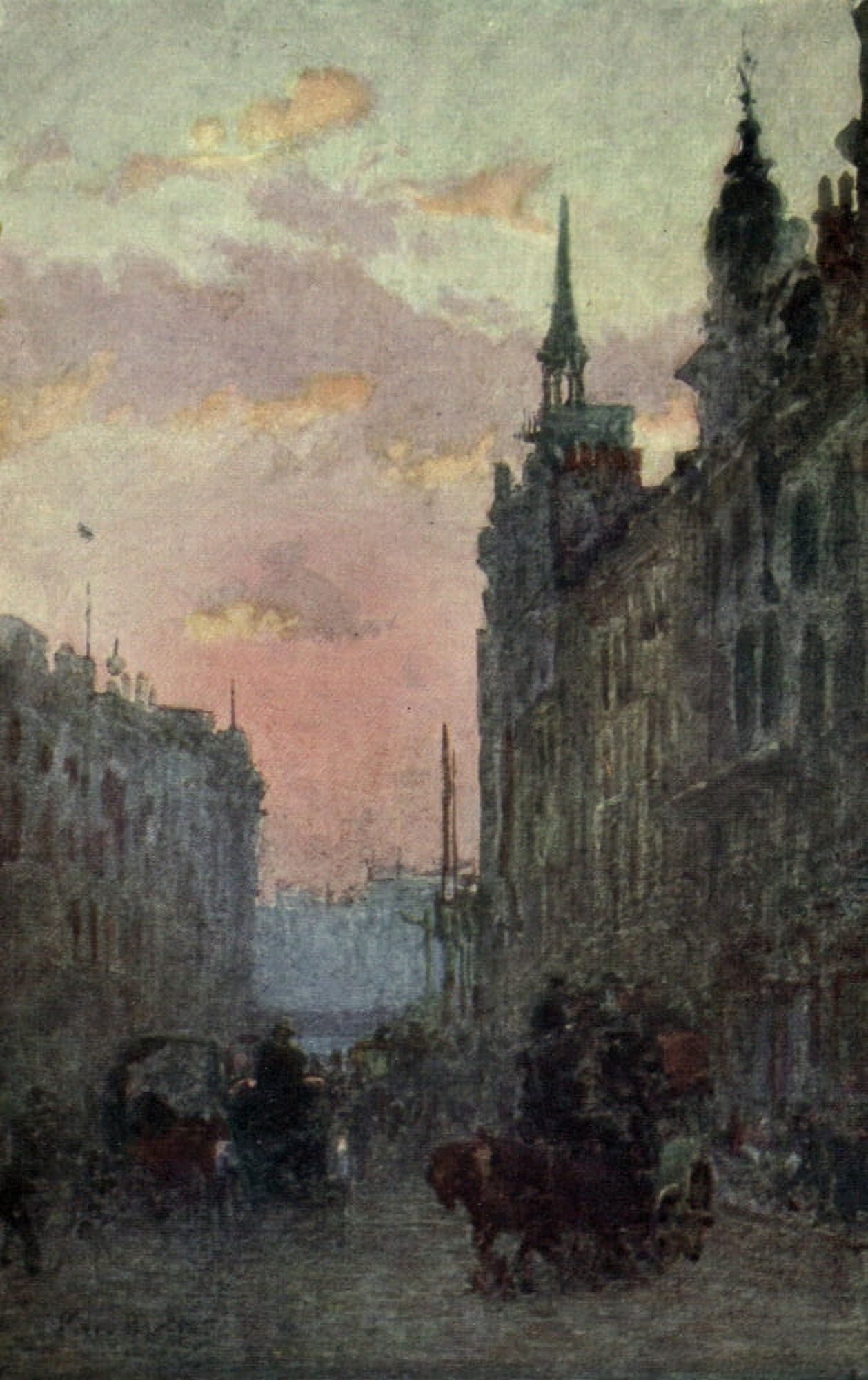 Familiar London 1904 Ludgate Hill Canvas Art - Rose Barton (24 x 36)