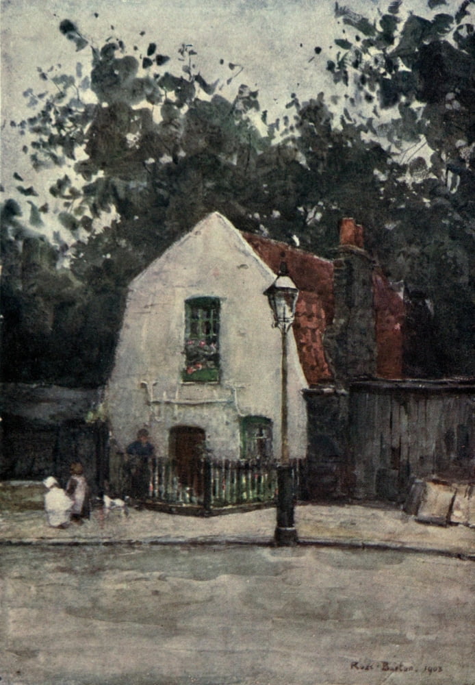 Familiar London 1904 Rus in Urbe Glebe Road Chelsea Canvas Art - Rose Barton (24 x 36)