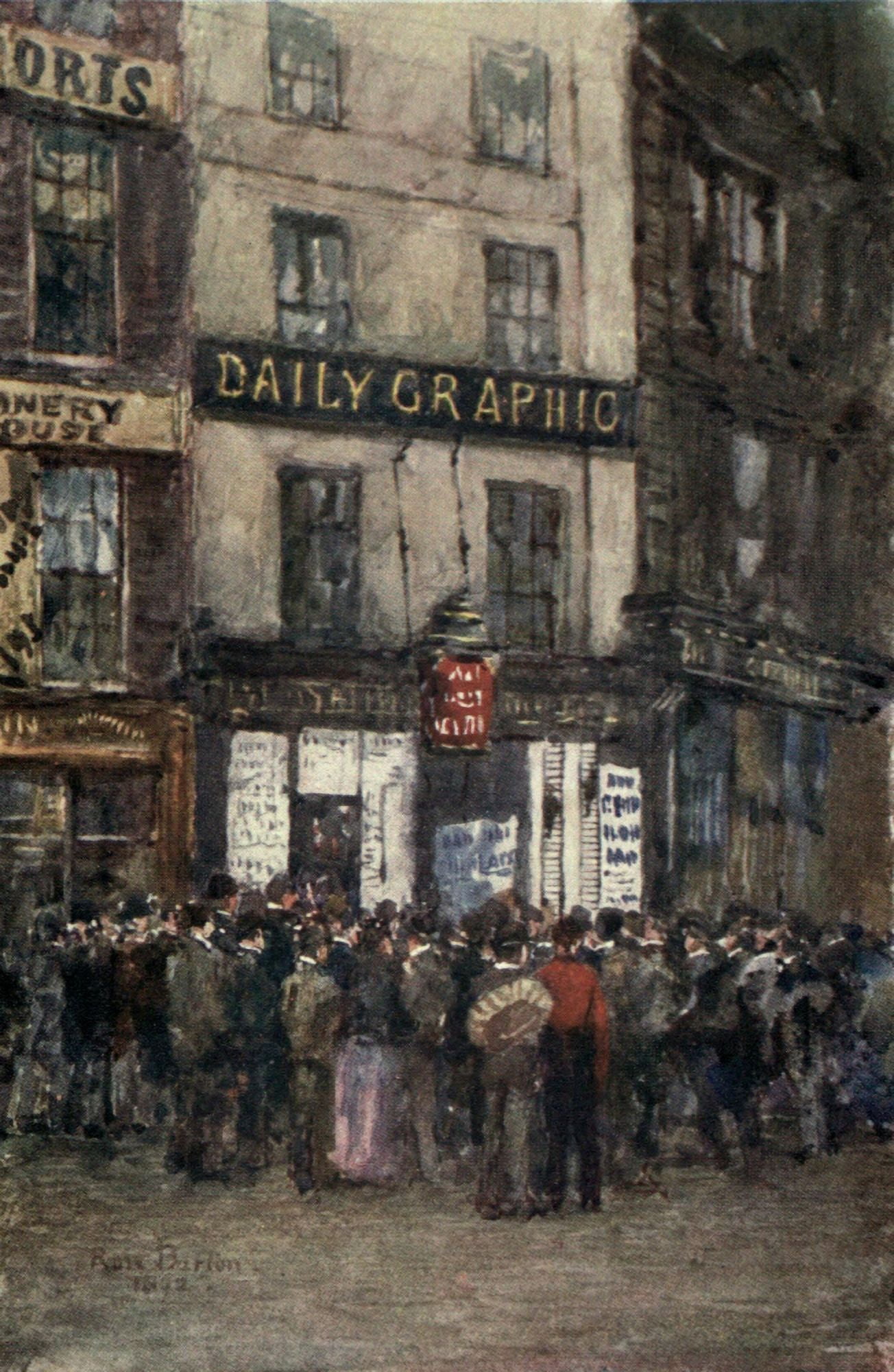 Familiar London 1904 Strand Canvas Art - Rose Barton (18 x 24)
