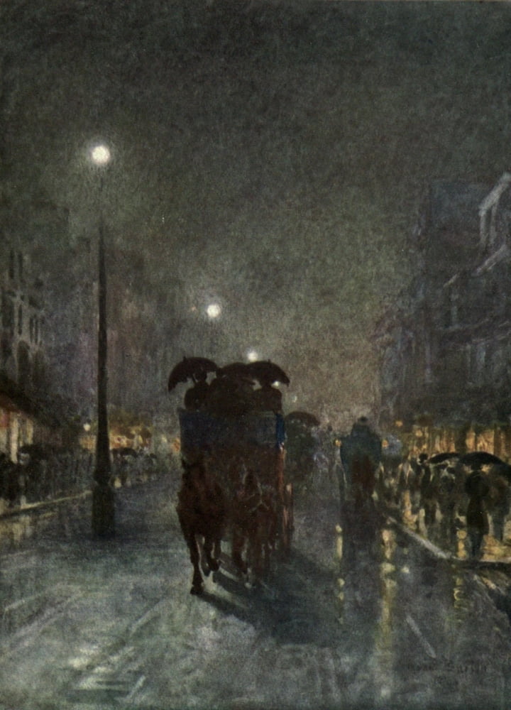 Familiar London 1904 Tottenham Court Road Canvas Art - Rose Barton (24 x 36)