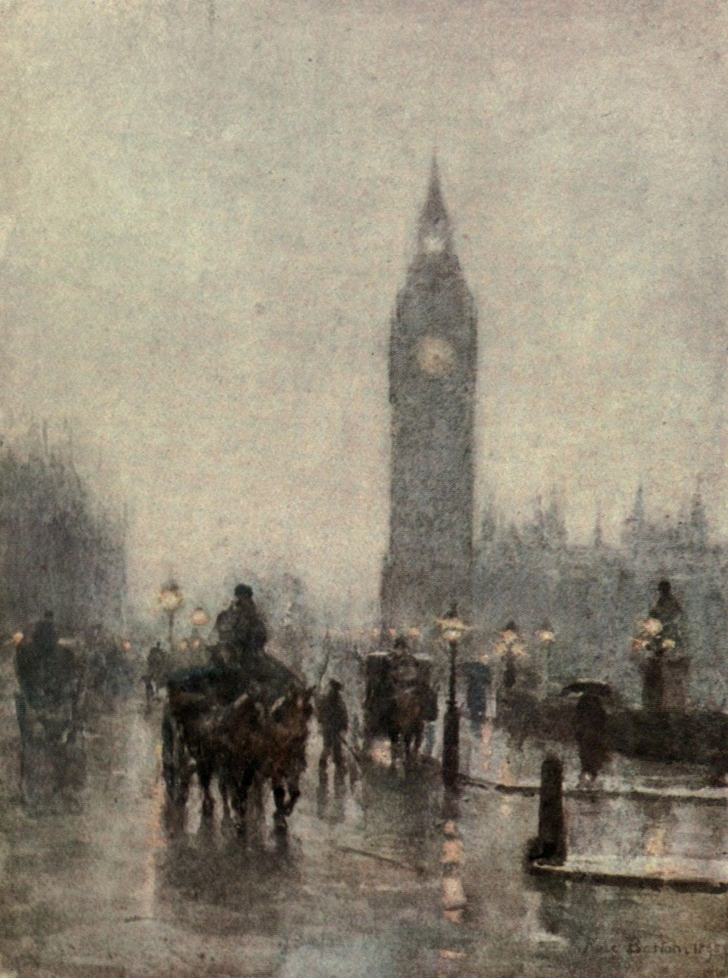 Familiar London 1904 Westminster Canvas Art - Rose Barton (18 x 24)