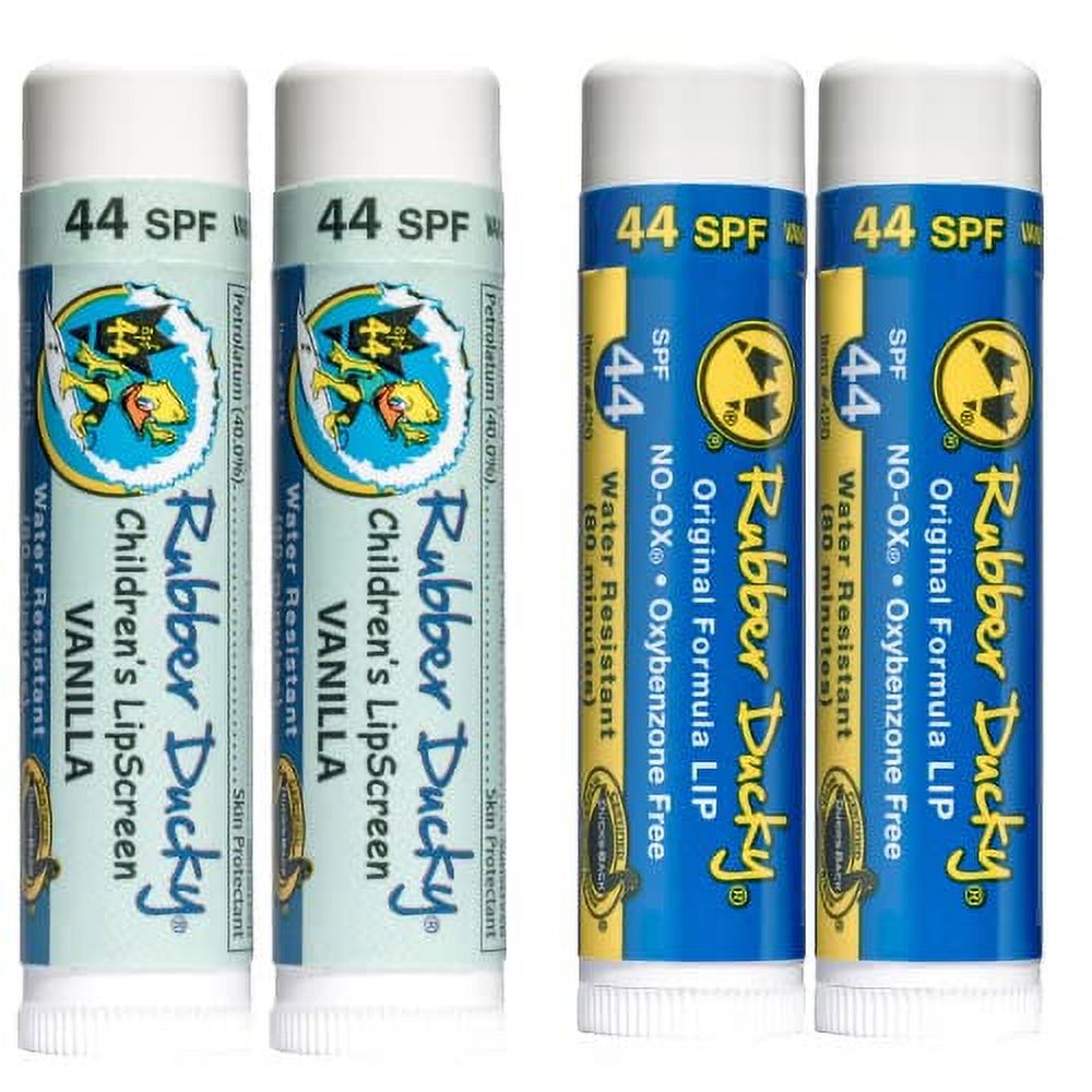 Family 4Pack Rubber Ducky SPF 44 Lip Balm (2 regular and 2