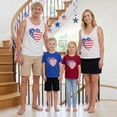 thumbnail image 1 of Family 4th of July Shirts Star Striped Print Crew Neck Short Sleeve T-Shirts Matching Outfits, 1 of 8
