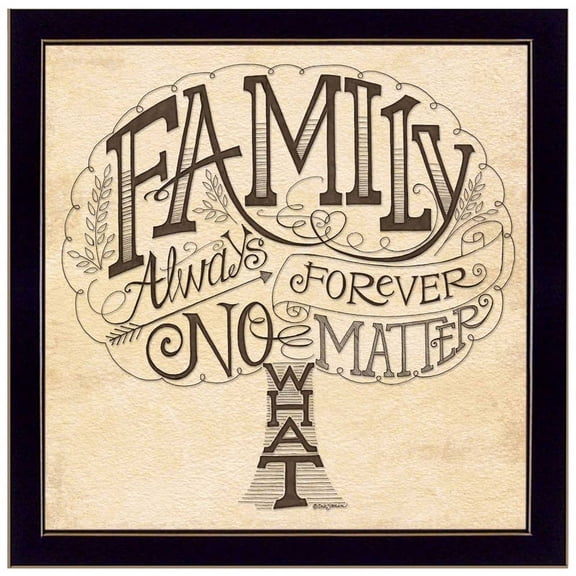 Family Always and Forever By Deb Strain Printed Wall Art Wood Multi-Color