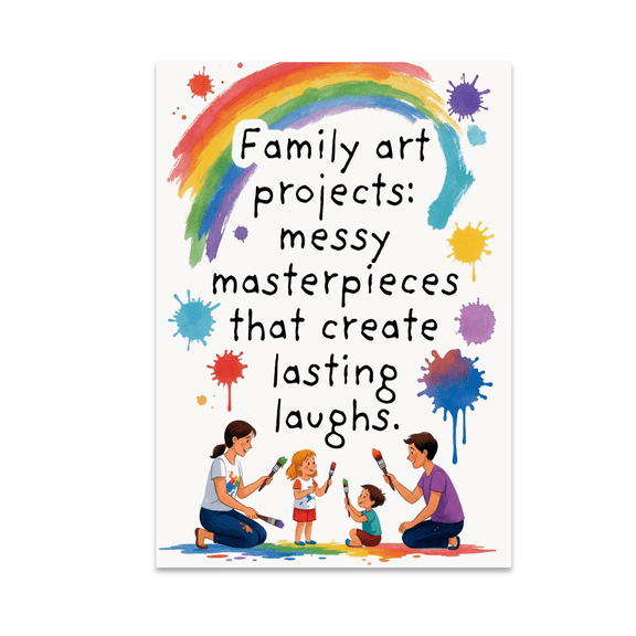 Family Art Projects Messy Masterpieces - Family Decor - 13x19 Poster Print