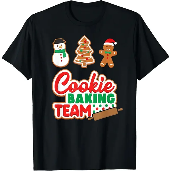 Family Baking Team Cookie Crew Xmas Matching Holiday Group Unisex T-Shirt up to size 5XL