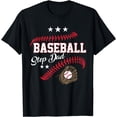 thumbnail image 1 of Family Baseball Player Baseball Step Dad T-Shirt, 1 of 3