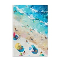 Stupell Industries Family Beach Fun Day Wall Plaque Art, design by LSR Design Studio, 19 x 13