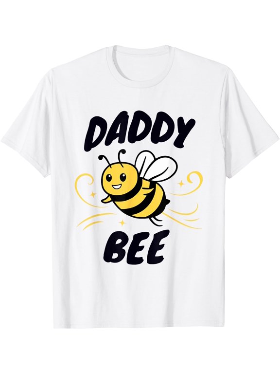 Family Bee Shirts Dad Daddy Bee Themed Birthday Party T-Shirt WHITE Unisex S-5XL Hot Trending Shirt, Vintage Birthday Gift