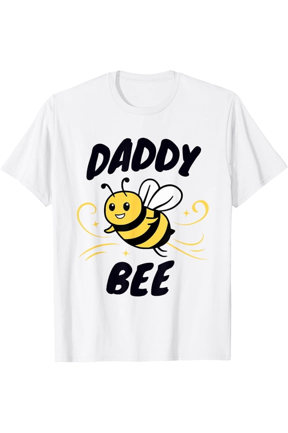 Family Bee Shirts Dad Daddy Bee Themed Birthday Party T-Shirt WHITE Unisex S-5XL Hot Trending Shirt, Vintage Birthday Gift