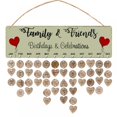 thumbnail image 1 of Family Birthday Board Wooden Calendar DIY Wall Hanging Birthday Reminder Plaque,with 100 Wooden Tags,Great Gift for Mom Grandma,Days to Remember, 1 of 8