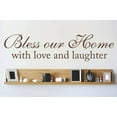 thumbnail image 1 of Family Bless Our Home With Love Welcoming Religious Wall Decal Decoration Inspirational Religious Home Blessings Saying Lasts Years and Easily Removable - Size: 5 In(W) x 20 In(H), 1 of 3