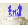 thumbnail image 1 of "Family Cake Topper Personalized Silhouette Cake Topper Color Option Available 6""-8"" Inches Wide", 1 of 1