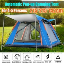 Family Camping Tent Large Waterproof Pop Up Tents 3-4 Person Room Cabin Tent Instant Setup with Sun Shade Automatic Aluminum Pole