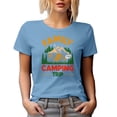 thumbnail image 1 of Family Camping Trip with Mountains, Pine Trees, Bonfires & Tent, Baby Blue T-Shirt, 2XL, 1 of 5