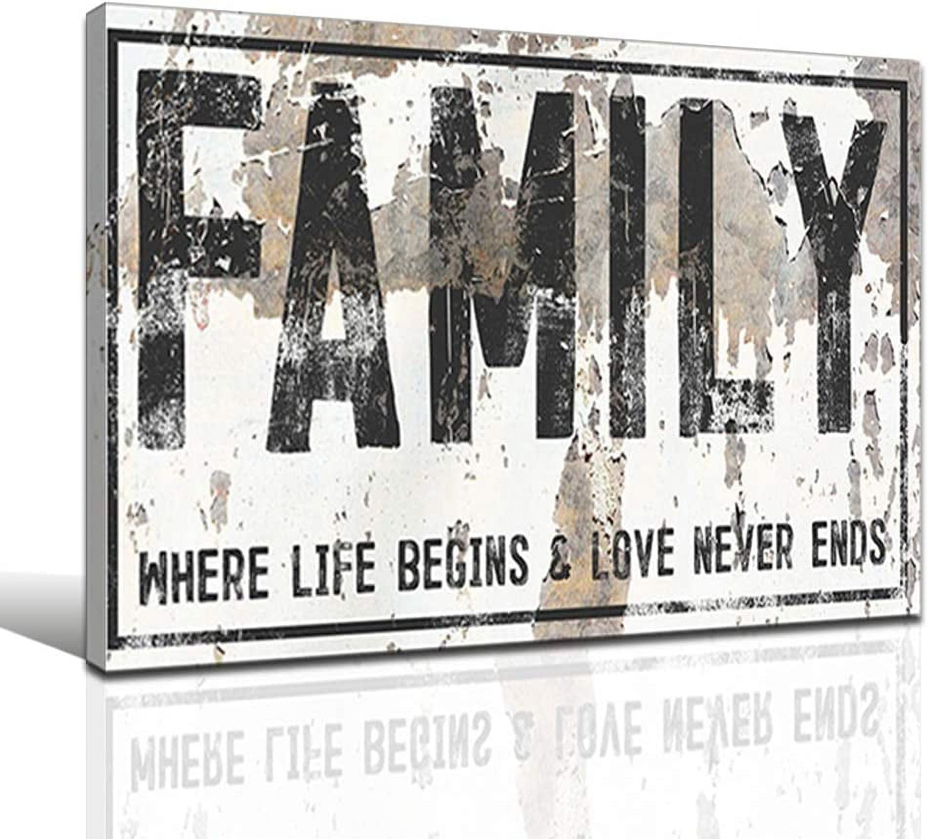 Family Canvas Wall Art for Living Room Bedroom Inspirational Family