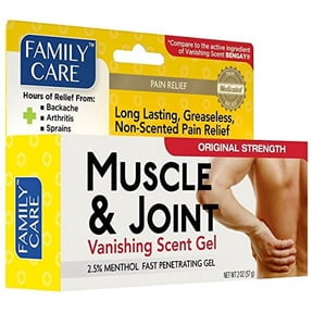 Family Care Muscle and Joint Vanishing Scent Gel 2.5% Menthol Fast Penetrating Gel