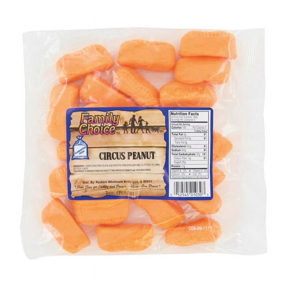 RUCKER'S CANDY 8 0z Circus Peanuts12