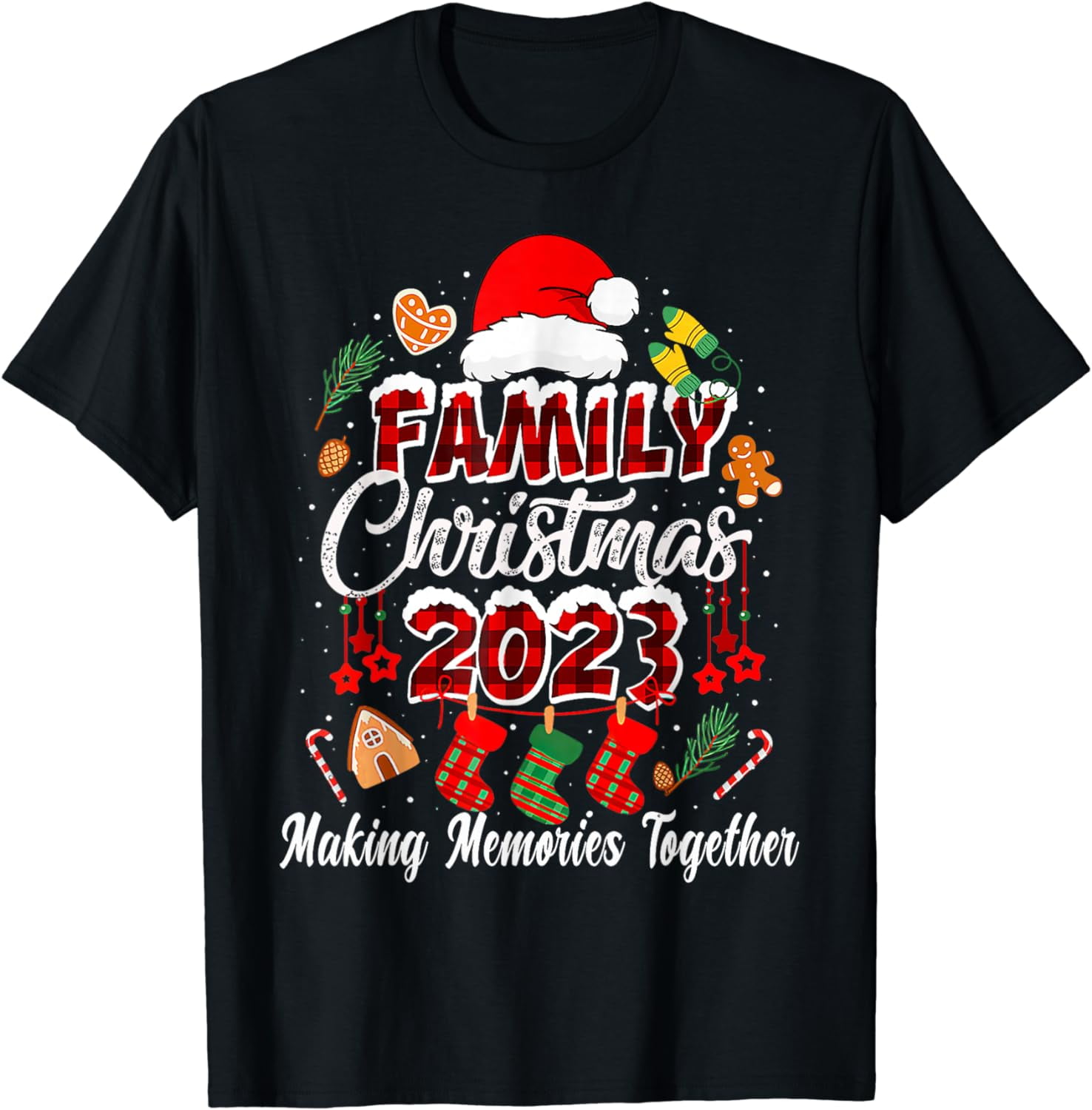 Family Christmas 2023 Matching Squad Santa Elf Funny Xmas T-Shirt ...