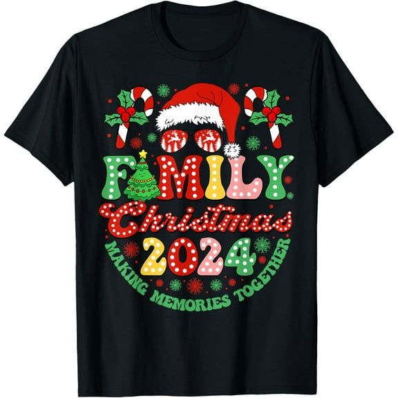 Family Christmas 2024 Christmas Squad Xmas Matching Pajamas T-Shirtmen and women can wear, black, white, gifts.S,M,L,XL,2XL,3XL,656XL