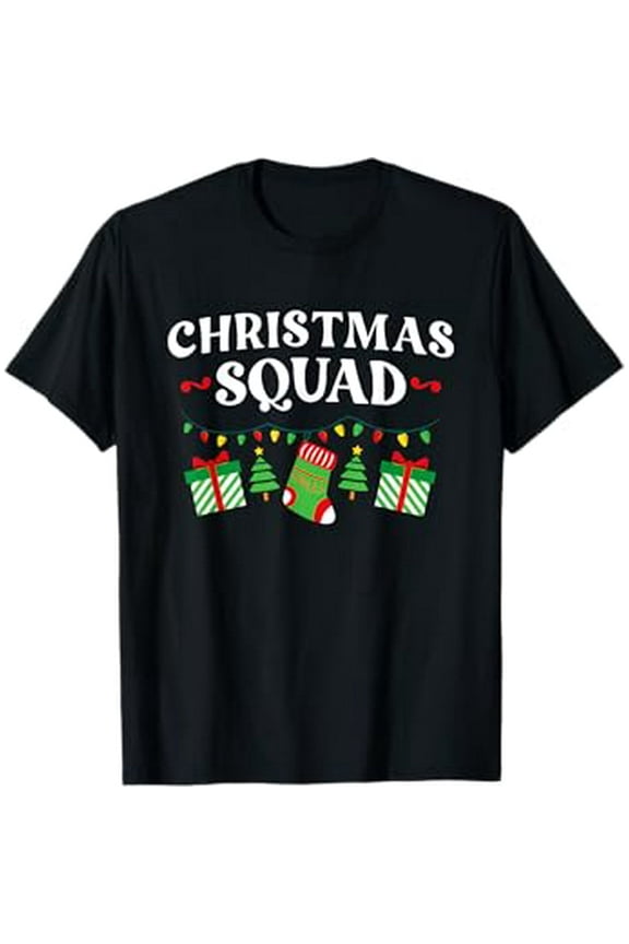 Family Christmas 2024 Matching Group Shirt Xmas Squad Santa T-Shirt