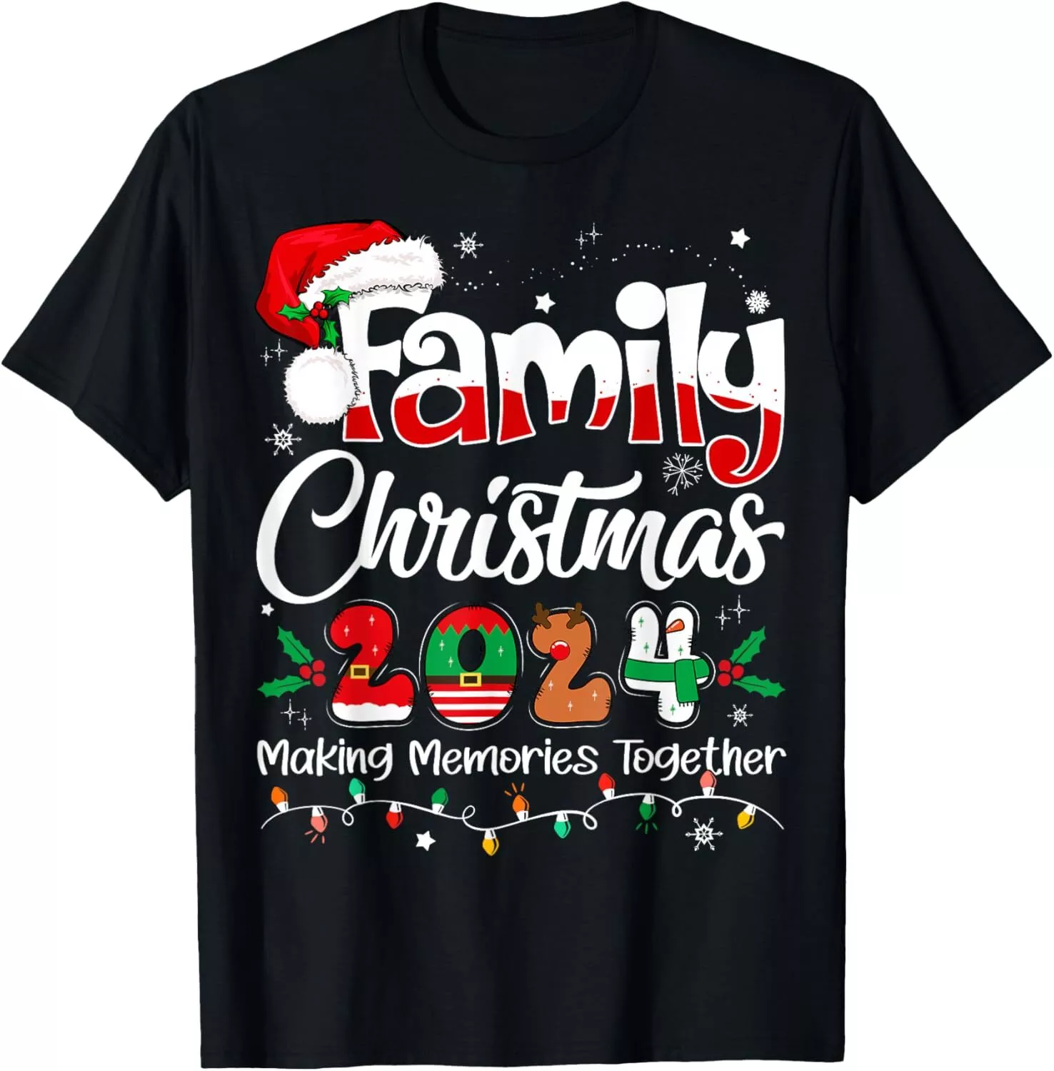Family Christmas 2024 Matching Outfit Xmas Squad Santa Unisex TShirt