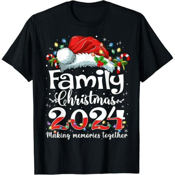 Family Christmas 2024 Matching Squad Santa Elf Funny Xmas T-Shirt